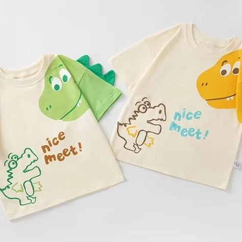 100Cotton-Cute-Dinosaur-Design-Printing-Short-sleeved-Boys-Cotton-T-Shirts-Childrens-Clothes-Round-Neck-Kids-T-Shirt