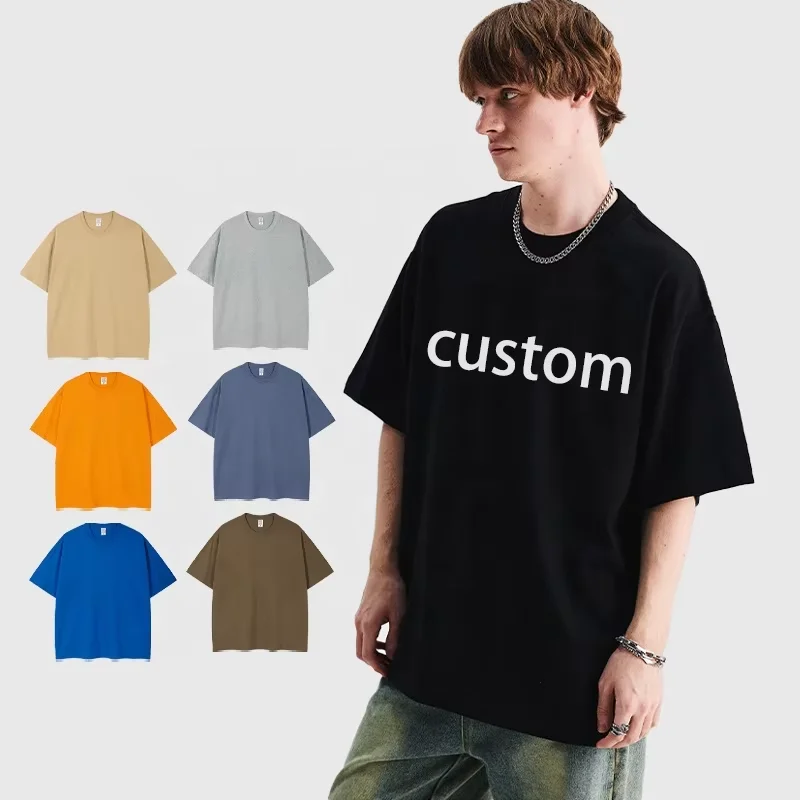100cotton-Blank-t-Shirt-for-Men-Custom-Print-Graphic-t-Shirts-Drop-Shoulder-Mens-Oversized-Tshirt