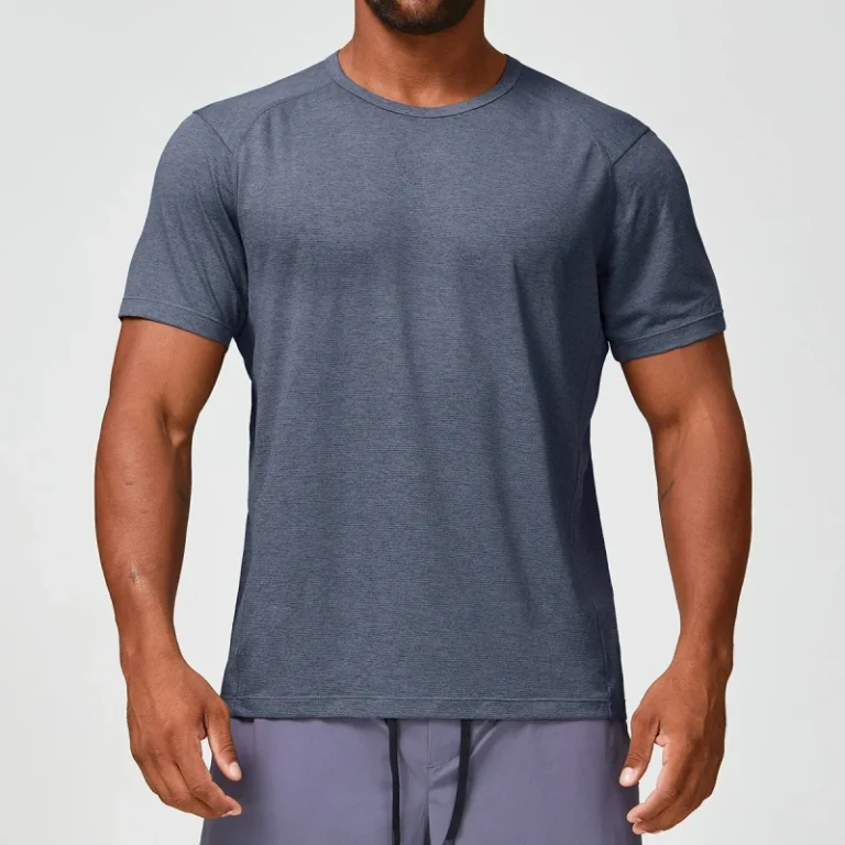 1143-Mens-Quick-drying-Breathable-Polyester-Sports-Fitness-Leisure-T-shirt-Solid-Crewneck-Outdoor-Hiking-Commuter