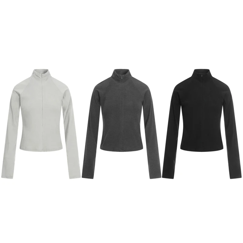 11KN-American-Style-Retro-Mandarin-Collar-Acrylic-Fiber-Fleece-T-Shirt-Women-Designer-Sexy-Girl-Style-Waist-Controlled-Slimming
