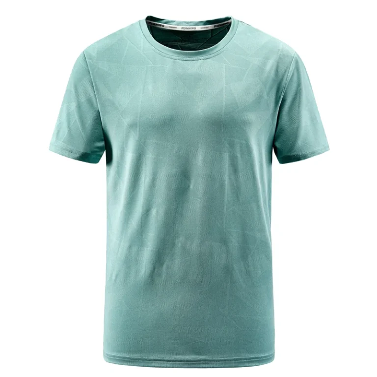 170-Grams-Polyester-Spandex-Fabric-4D-Fashion-T-Shirt-Breathable-Short-Sleeve-White-Fitness-T-Shirt
