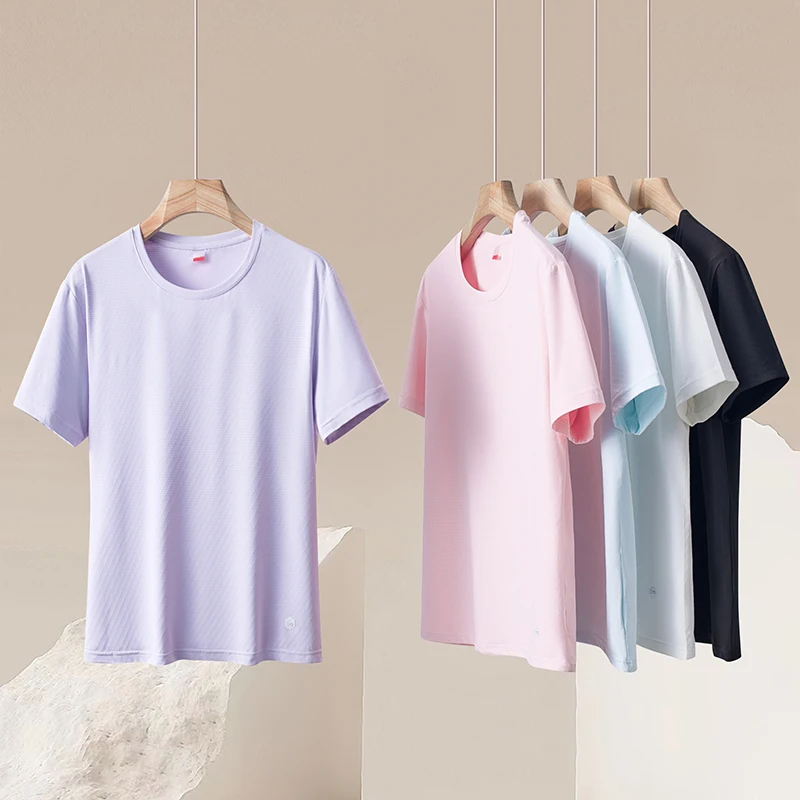 170Gsm-Eco-Friendly-Streetwear-Plain-Low-MOQ-Pink-Womens-T-Shirt-with-Custom-Logo