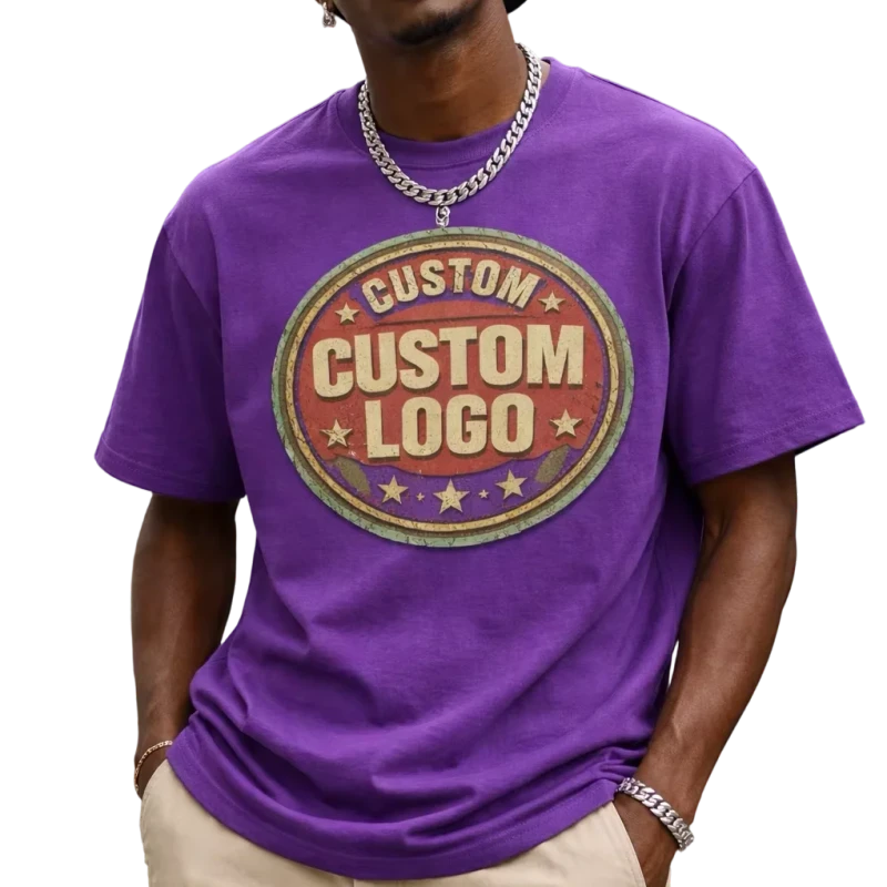 180-300-GSM-Blank-100-Cotton-T-Shirt-Custom-Plastisol-Printed-Unisex-Casual-Short-Sleeve-Tee