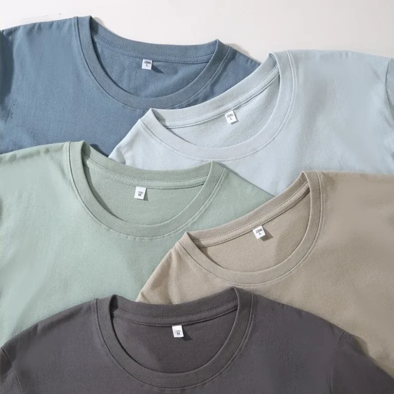 180G-100-Cotton-Custom-Logo-T-Shirt-Unisex-Crew-Neck-Short-Sleeve-Casual-Workwear-T-Shirt