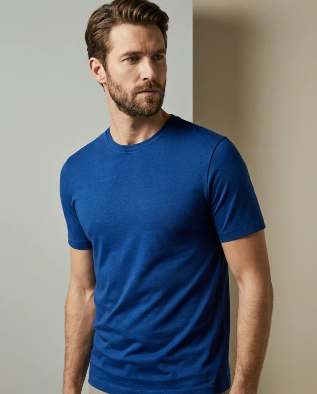 180G-Crew-Neck-T-Shirt-Minimalist-Western-Style-Anti-Mosquito-Cool-Breathable-Fabric-Skin-Friendly