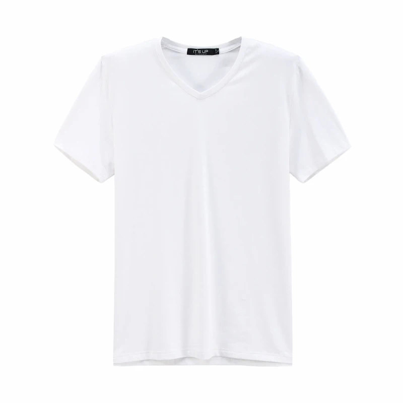 180grams-MOQ-100-Pieces-Custom-Logo-Knittedcotton-Printing-Solid-Color-V-Neck-Short-Sleeve-Oversized-Mens-T-Shirts