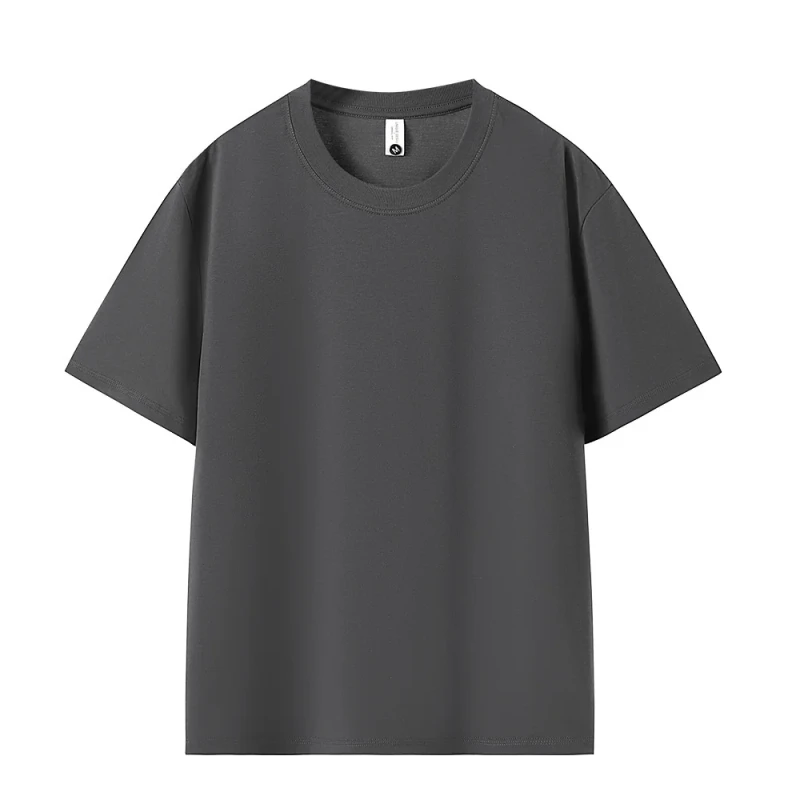 210G-Neck-Short-Sleeve-T-Shirt-Men-Summer-Breathable-Quick-Dry-Antibacterial-Cooling-Polyester-Fiber-Comfortable-Black-Blank
