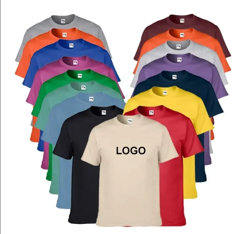 210gsm-100-Combed-Cotton-High-Quality-T-Shirt-Silk-Screen-Printed-Custom-Tshirts-Embroidery-Embroidered-Label-Printing-T-Shirt-2