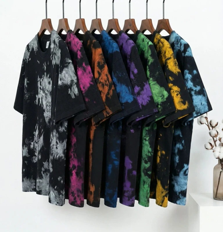 230G-100-Cotton-Retro-Oversized-Custom-Tie-Dye-T-Shirt