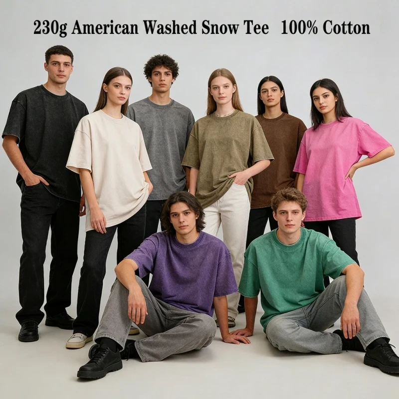 230G-American-Washed-Snow-Tee-100-Cotton-Oversized-Crewneck-Short-Sleeve-Casual-Streetwear-Unisex-Blank-Tops-1