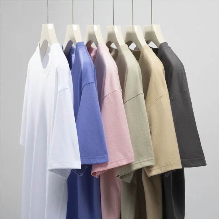 230g-100-Cotton-Heavyweight-Womens-Oversized-Print-Gym-Casual-Pure-Color-Jersey-T-shirt