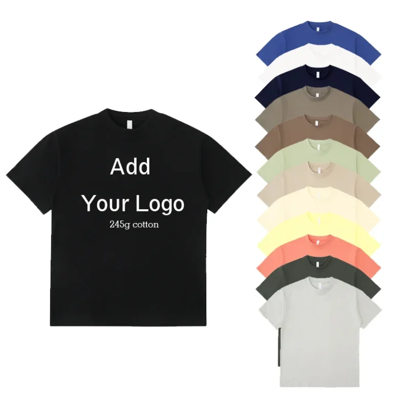 230gsm-Custom-T-Shirt-For-Men-Oversized-Graphic-On-100-Cotton-Knitted-Casual-Blank-T-Shirts-In-Various-Colors