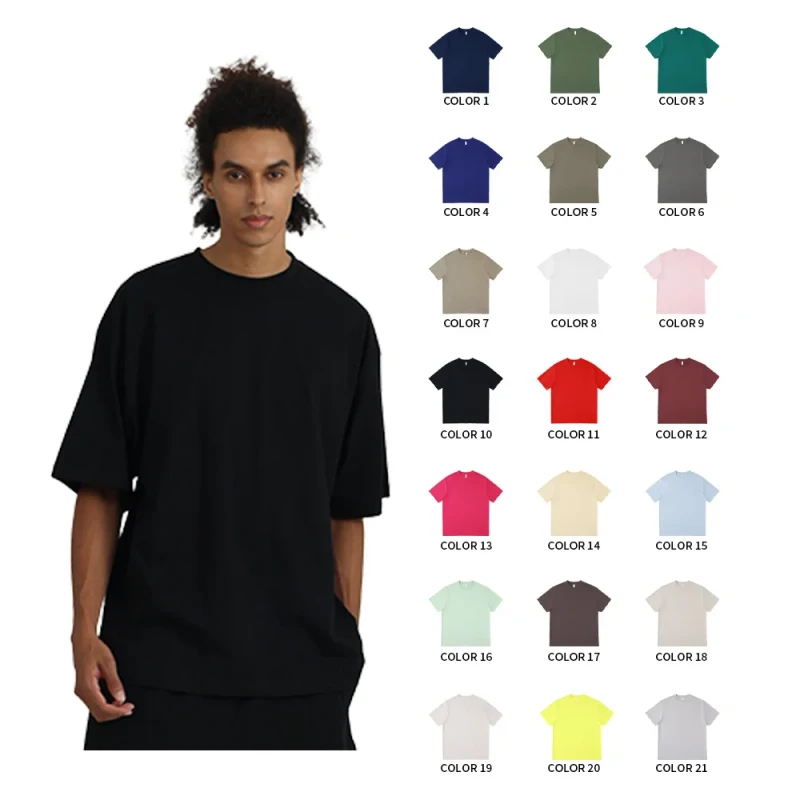 240-Gsm-High-Quality-Luxury-Unisex-Oversized-T-Shirt-DTG-Print-Custom-Heavyweight-T-shirt-for-Men-100-Cotton-T-Shirts