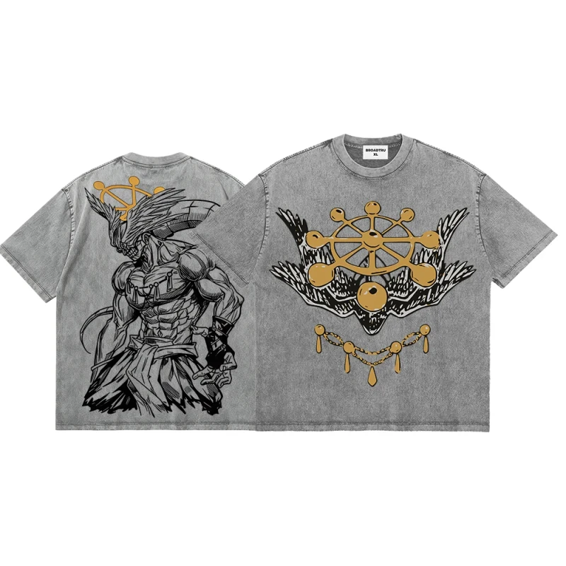 240g-100-Cotton-Mens-O-Neck-Short-Sleeve-Oversized-Casual-Pattern-Knitted-Fabric-Printed-Front-Logo-T-Shirts