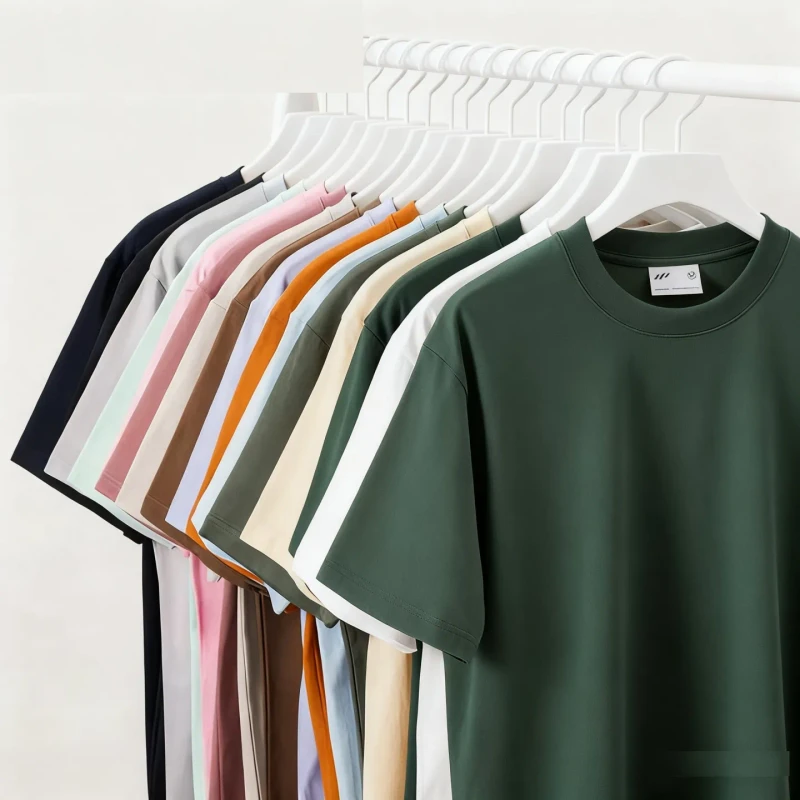 240g-Guangzhou-Clothing-Manufacturer-Custom100-Cotton-Blank-Drop-Shoulder-T-Shirt-Plus-Size-Mens-T-Shirts