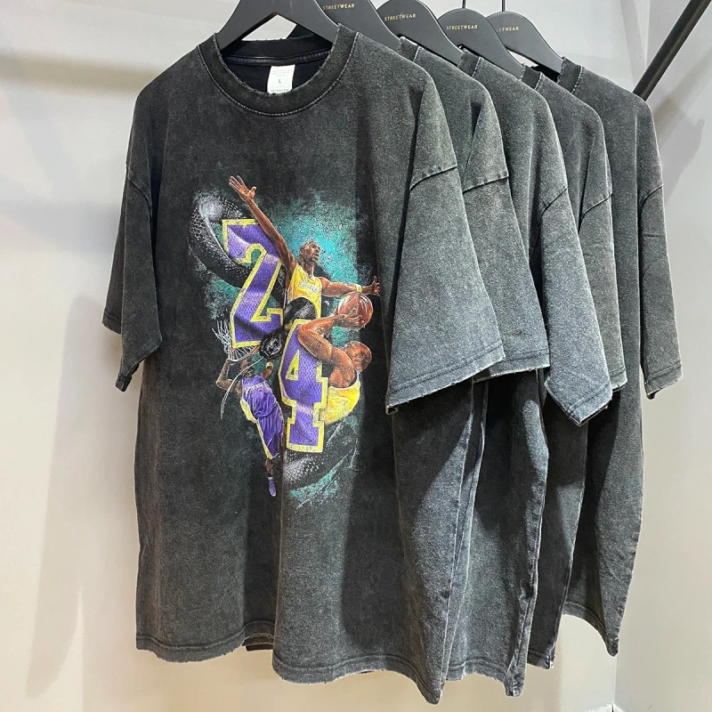 250Gsm-Heavy-Weight-Cotton-Stone-Wash-Men-T-Shirt-Drop-Shoulder-O-Neck-Graphic-Vintage-Printing-Logo-T-Shirt-Unisex