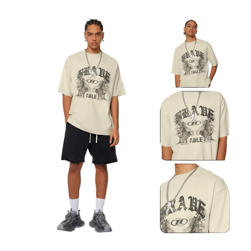 260gsm-100-Cotton-Unisex-Vintage-T-shirt-Custom-Logo-Printing-High-Quality-Regular-Fit-Streetwear-Solid-Men