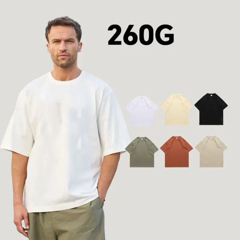 260gsm-Custom-Logo-Design-100-Cotton-Top-Quality-Oversized-Heavy-Short-Sleeve-Solid-Color-Trend-Leisure-T-shirt-for-Men