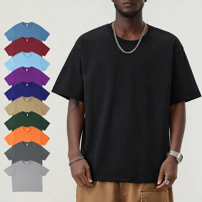 275-Gsm-Cotton-Boxy-T-Shirt-Custom-logo-Blank-Baggy-Oversized-T-Shirt-Graph-DTG-Printing-Mens-Cropped-Loose-T-Shirt-for-Men