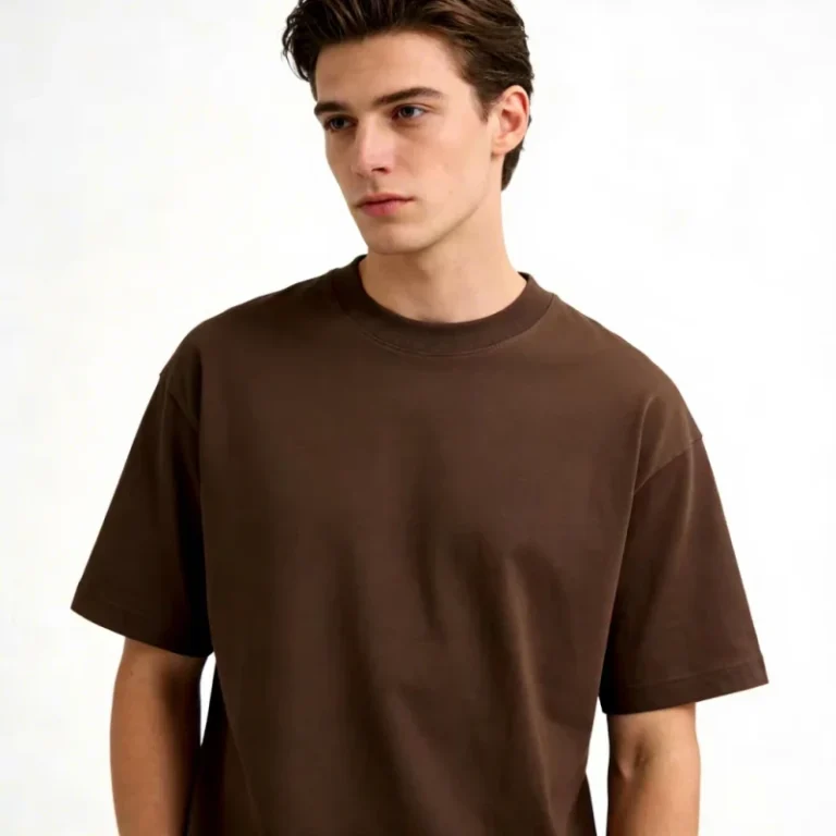 280gsm-Heavyweight-Cotton-Mens-Short-sleeved-O-neck-T-shirt-Solid-Color-Simple-Loose-Casual-Top-Blank-Design-T-shirt