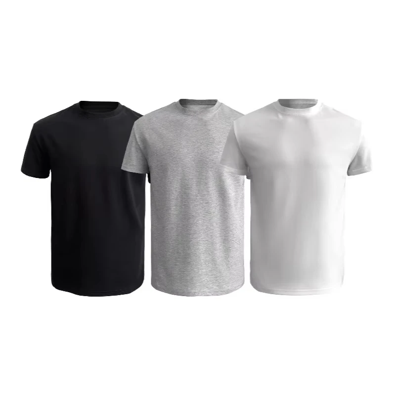 3-Pack-Mens-Basic-Solid-Color-Crew-Neck-T-Shirts-Short-Sleeve-Cotton-Casual-Tops-in-Black-Daily-Wear