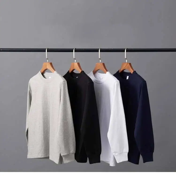 300-GSM-100-Cotton-Solid-Colors-Men-Custom-Logo-Long-Sleeve-T-Shirt-Unisex-Long-Sleeve-T-Shirts