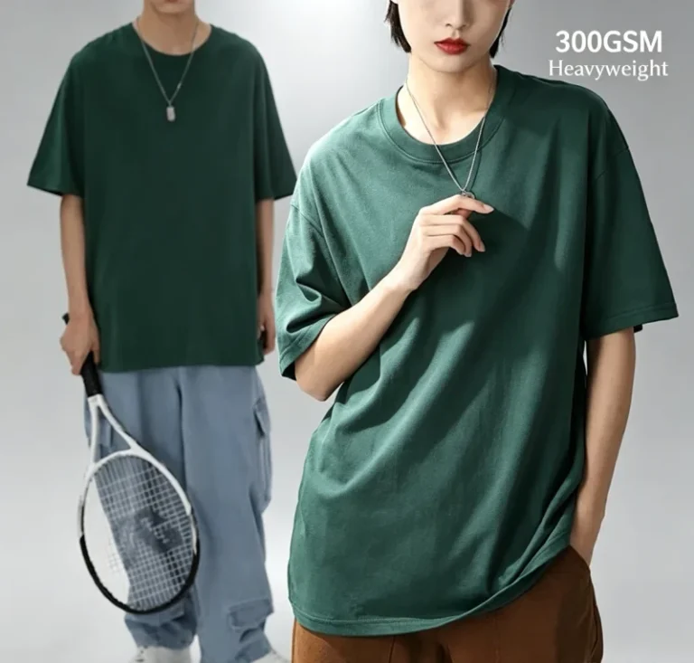 300gsm-Organic-Sustainable-Clothing-T-shirt-Men-Luxury-Double-Mercerized-Heavyweight-Blank-Tee-Apparel-Manufacturer
