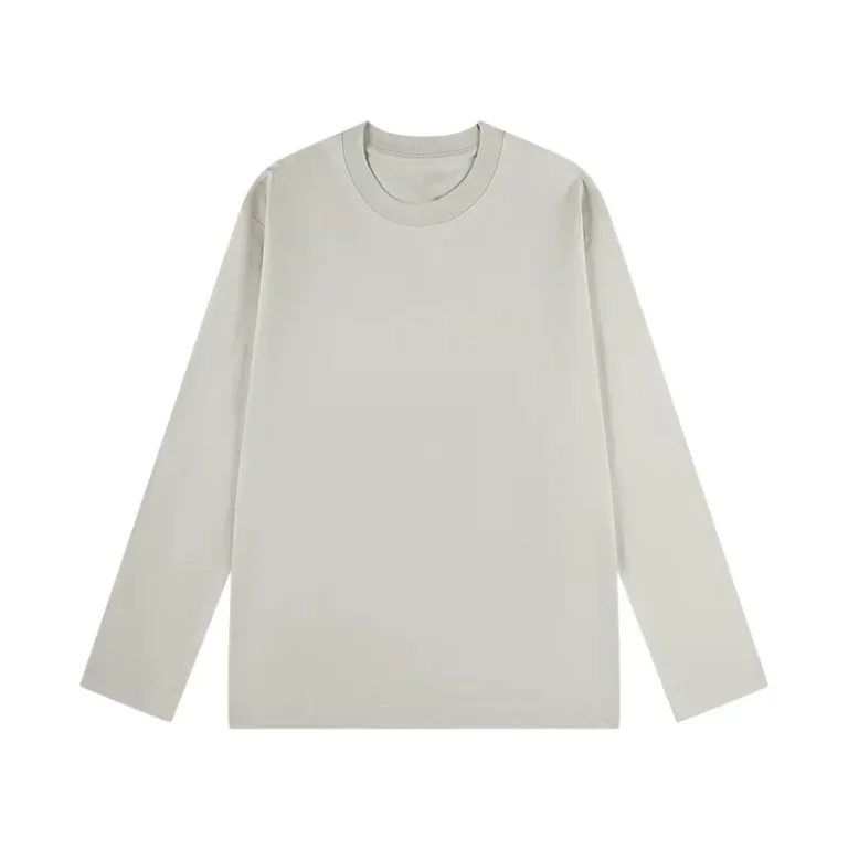 310-Mens-Basic-Long-Sleeve-100-Cotton-T-Shirt-230GSM-Casual-Regular-Fit-Digital-Printing-15-Solid-Colors-Available-ODM-Woven
