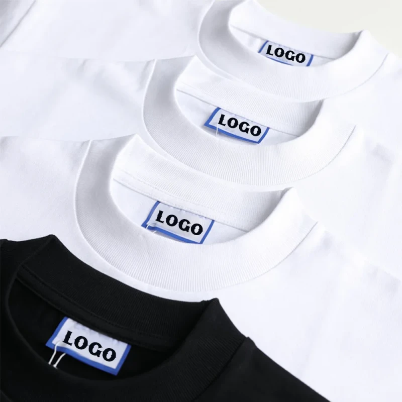 400-Gsm-Thick-Tight-Collar-Streetwear-T-Shirt-Printing-Custom-T-Shirt-100-Cotton-Men-Blank-Plain-T-Shirts