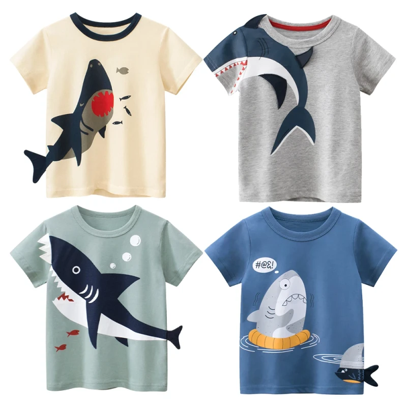 4Pcs-Childrens-Clothing-Kids-Tshirt-Set-Short-Sleeve-100-Cotton-Tshirt-Set
