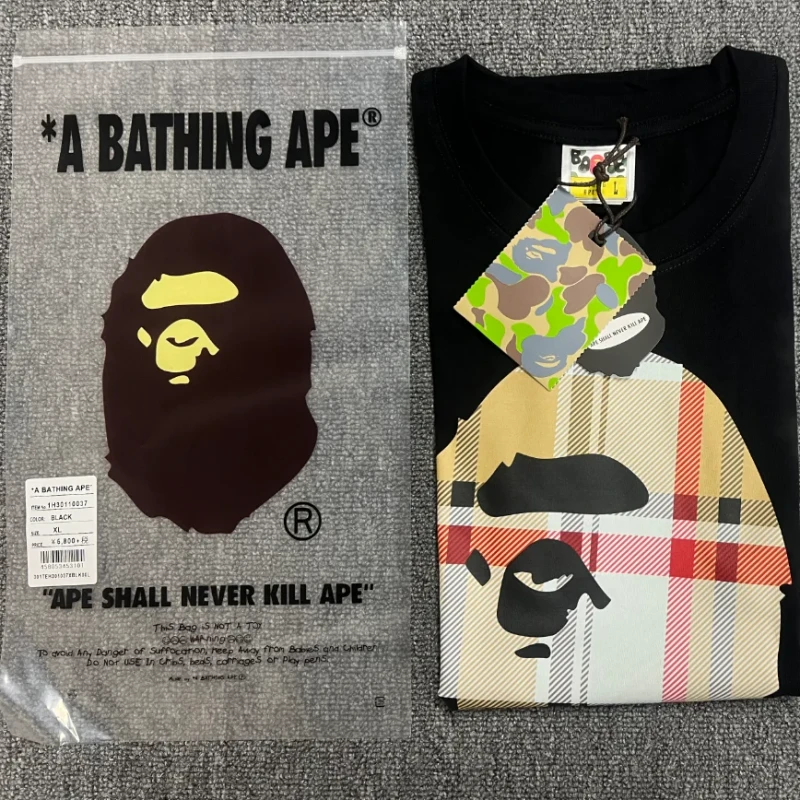 661-1-High-Version-Ready-Stock-100-Cotton-Breathable-Letter-Printing-Shirt-Fashion-Designer-Bapees-Men-Trendy-Printed-Tee