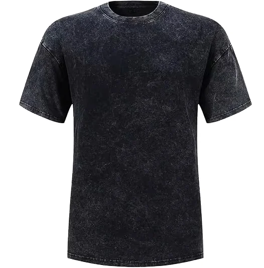 Acid-Wash-100-Organic-Cotton-Casual-Woven-Breathable-Quick-Dry-Unisex-T-Shirt-Sublimation-Transfer-Print-220-Grams-Loose-Fit