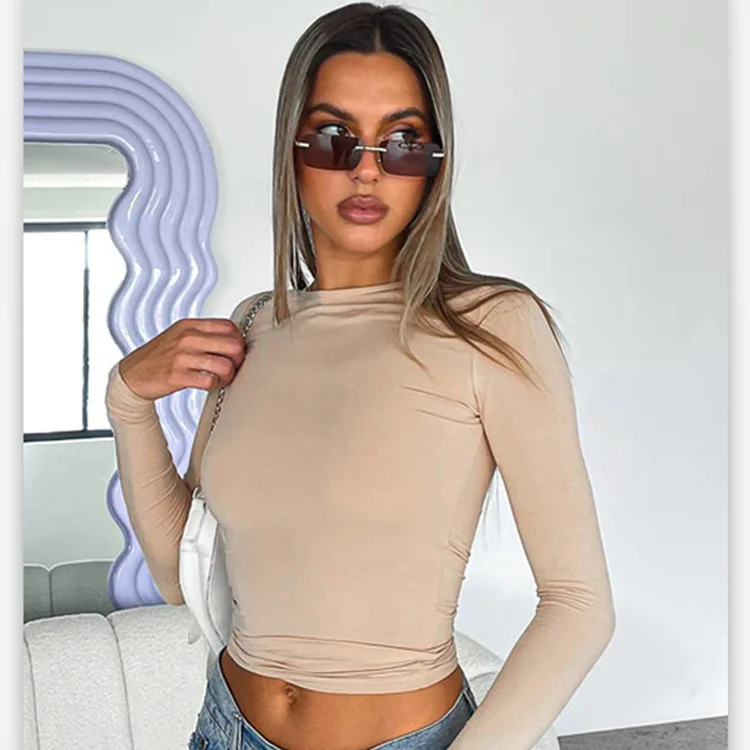 Acid-Wash-3D-Embroidery-Sequined-Noble-Texture-Elegant-Temperament-Womens-Slim-Fit-T-Shirt