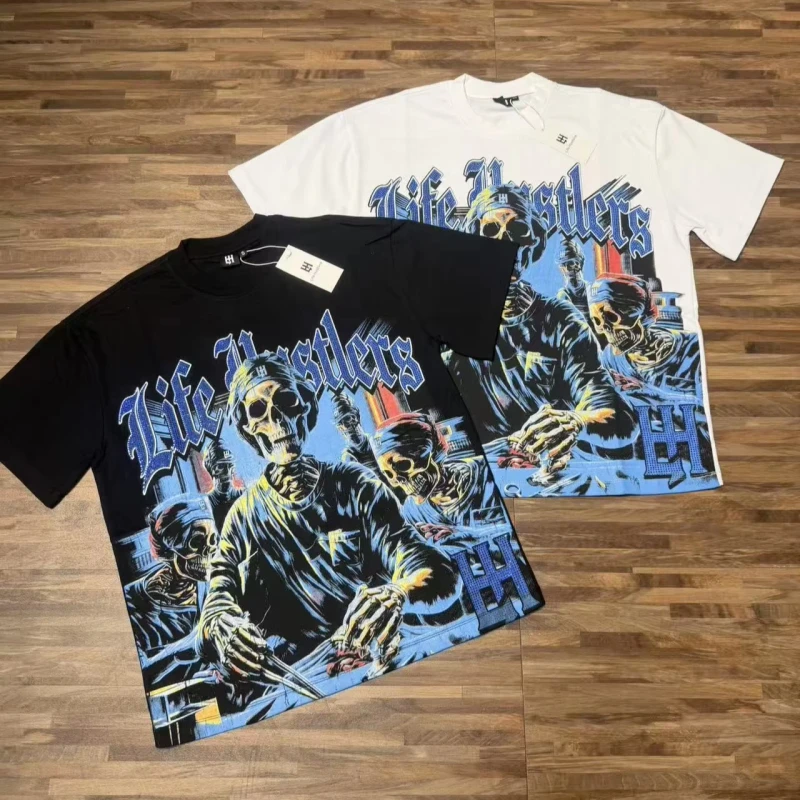 American-Street-Wear-Life-Hustler-Tshirt-Men-Fashion-Designer-Clothes-Skull-Graphic-Mens-Vintage-LH-T-shirts-for-Men