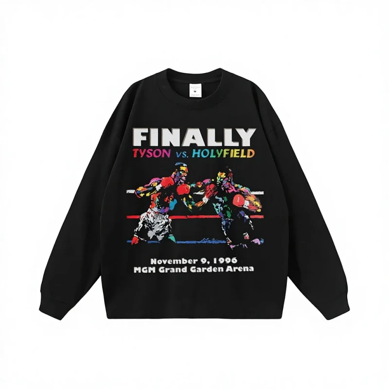 American-Style-Retro-Crew-Neck-Long-Sleeve-Cotton-Moisture-Wicking-T-Shirt-Streetwear-Trendy-Brand-Direct-Print-Heavy-Wash