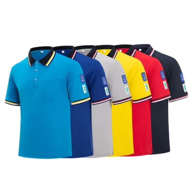 Anti-Static-Short-Sleeve-Polo-Shirt-Moisture-Wicking-Workwear-Industrial-Work-T-Shirts