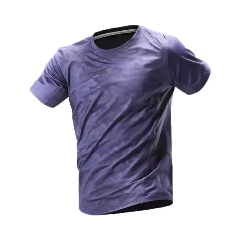BSCI-Manufacturer-LOW-MOQ-Leisure-Fashionable-And-Simple-Ice-Silk-Mens-Camouflage-Quick-drying-Gym-Shirts