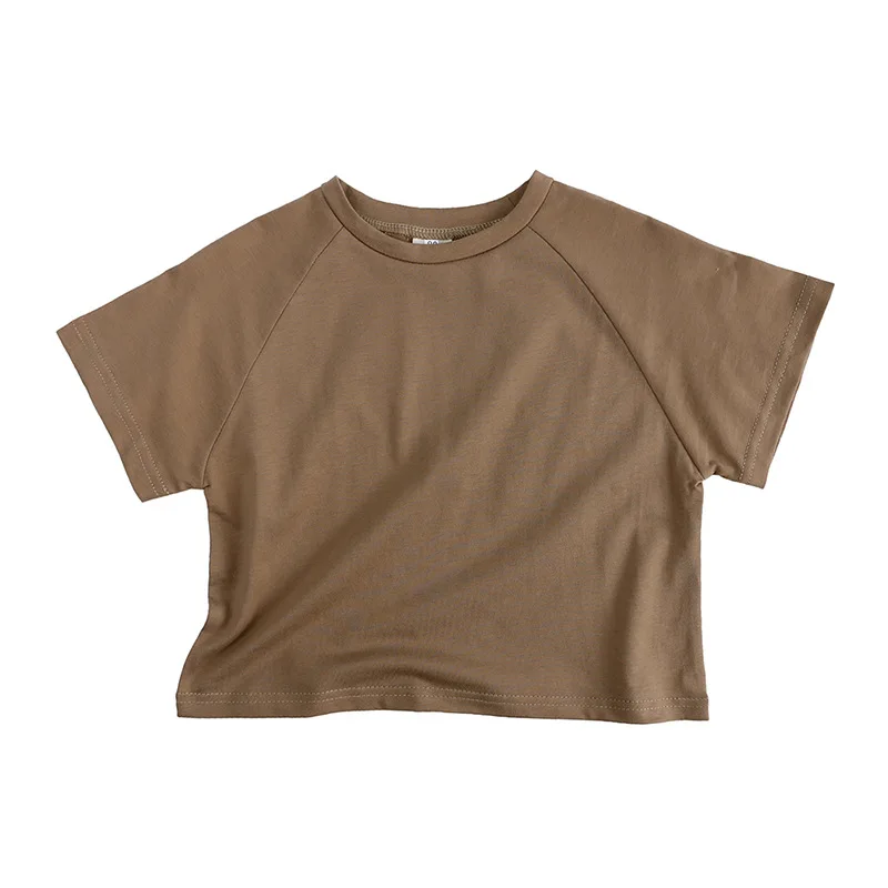 Baby-Kids-Summer-Simple-Boxy-Loose-Short-Sleeved-T-Shirts-Boys-Girls-Unisex-Soft-Cotton-Summer-Tees