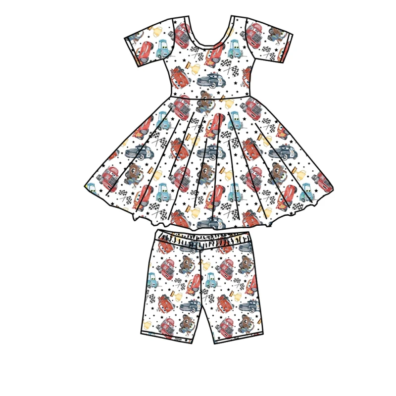 Bamboo-Fiber-Short-Sleeve-Print-Washable-TEE-And-Shorts-Sweet-Set-For-Summer-Kids-Outfit