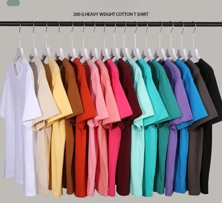 Bangladesh-China-Factory-Price-200g-Combed-Cotton-Short-Sleeve-T-Shirt-Custom-Logo-Printing-DIY-Advertising-Crew-Neck-T-Shirt