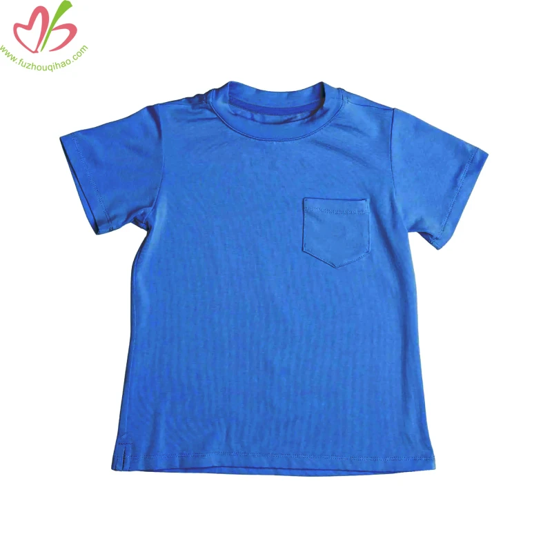 Basics-Blank-Solid-Color-Kids-Boys-Short-Sleeve-Front-Pocket-T-shirt-in-Pima-Cotton