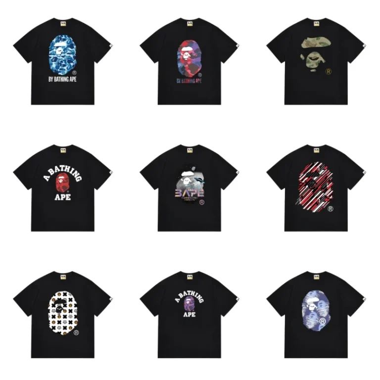Bepeees-Designer-T-Shirts-for-Men-Loose-Printed-Ape-Graphic-on-100-Cotton-Streetwear-Casual-Animal-Patterned-T-Shirt