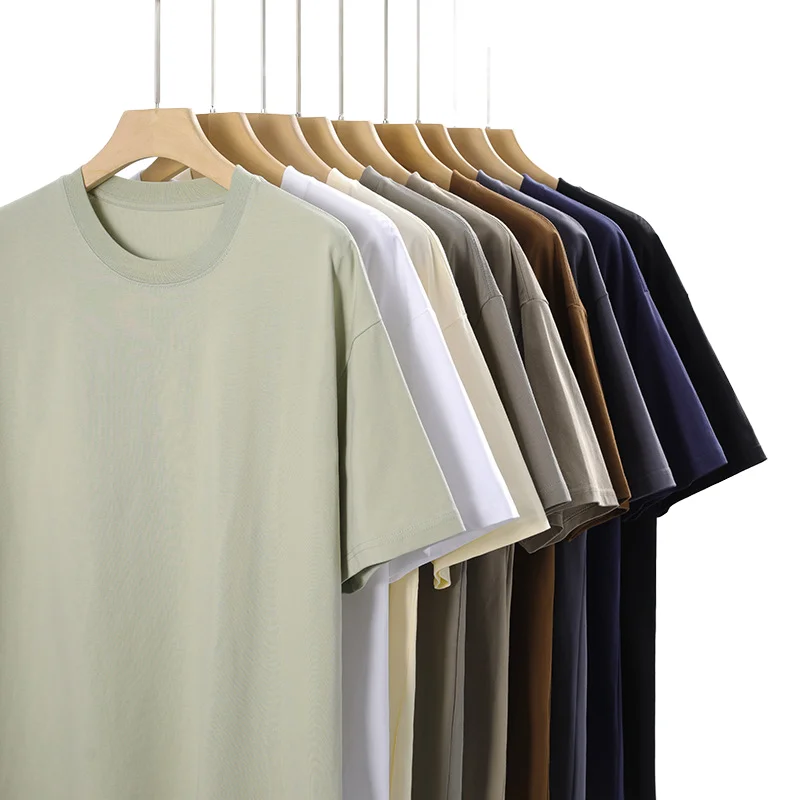 Best-Selling-100-Cotton-Tshirts-Oversized-White-Blank-T-Shirt-for-Sublimation-Casual-with-Custom-Printing-Solid-Pattern-2