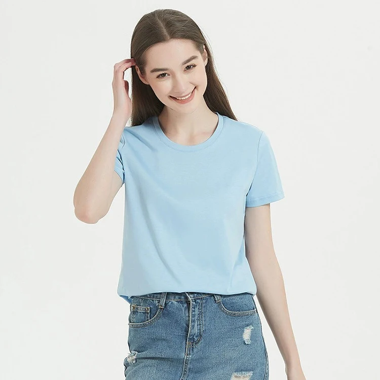 Blank-100-Cotton-Womens-Casual-T-Shirts-Custom-T-Shirt-for-Women-Ladies