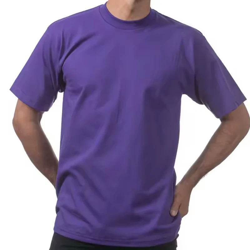 Blank-250-Grams-Turtle-Neck-T-Shirt-Basic-Cotton-Heavy-Men-t-Shirt-1