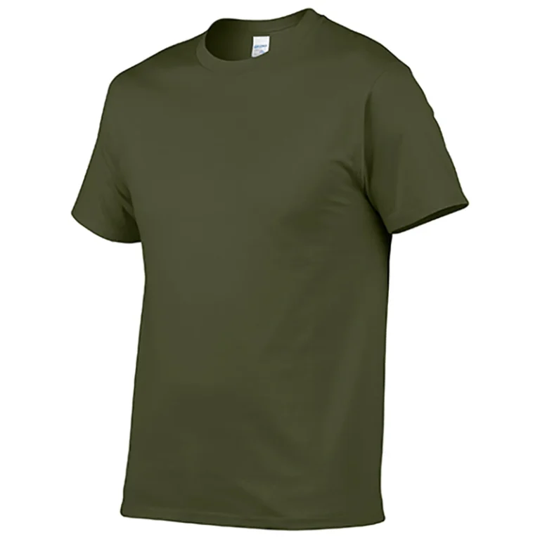 Blank-Mens-T-Shirt-Plain-100-Cotton-T-shirt-Unisex-ArmyGreen-t-Shirts