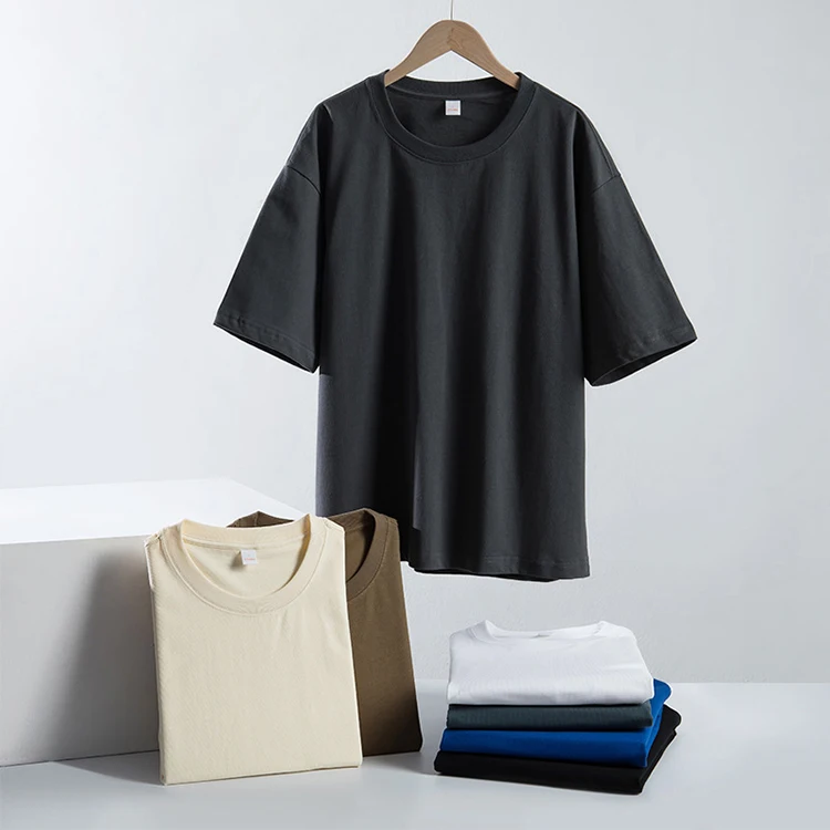 Blank-Oversized-Heavyweight-Knitted-Eco-Friendly-Breathable-Mens-T-shirts