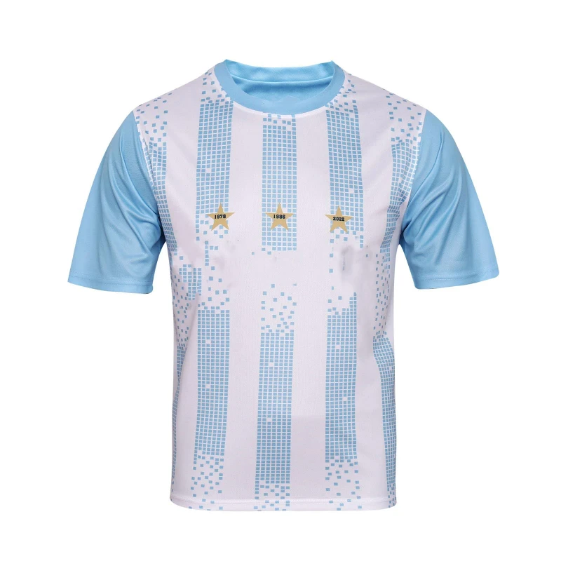 Boca-Juniors-Argentina-Vintage-Football-Jersey-T-Shirt-100-Polyester-Heat-Transfer-Printed-Crew-Neck-Short-Sleeve-Soccer