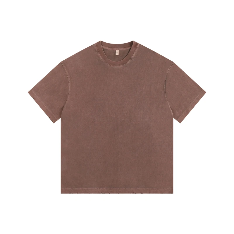 Boutique-350gsm-T-Shirts-Pour-Hommes-Garment-Dyed-Frayed-Edges-Tshirt-for-Men