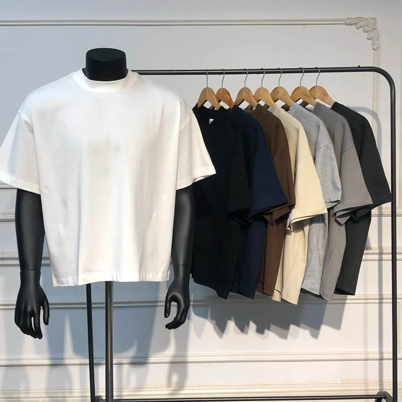 Boxy-Tshirt-Custom-100-Cotton-Oversized-Blank-Plain-Streetwear-for-Men-Boxy-Cropped-T-Shirt